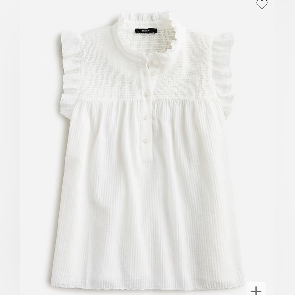 J Crew Garden top in soft gauze white